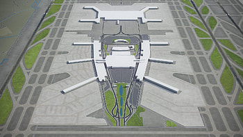 Guangzhou Baiyun International Airport, Can 3D model, By 3dcitymodels HD wallpaper