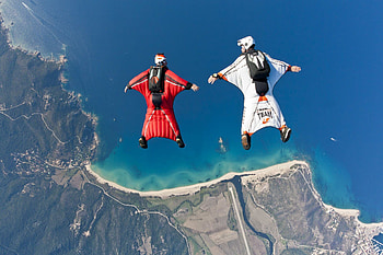 Base jump, Wingsuit Flying HD wallpaper