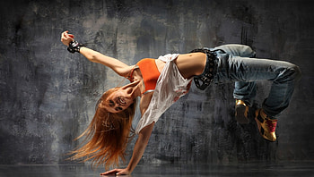 very hot girl break dancing, hot, girl, dancing, blond HD wallpaper