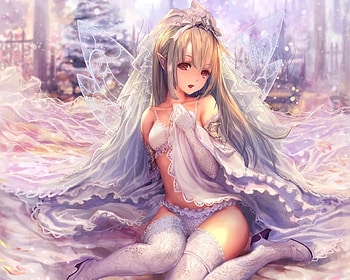 Beautiful fairy, wings, anime fairy, pretty, face, cute HD wallpaper