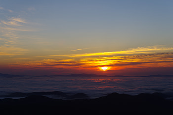 Nature, Sunset, Mountains, Twilight, Clouds, Dusk HD wallpaper