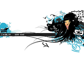 Patterns, Vector, Girl, Style, Face HD wallpaper