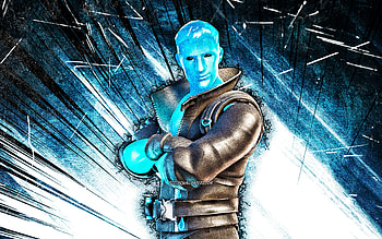 Slurp Jonesy, grunge art, Fortnite Battle Royale, Fortnite characters, Slurp Jonesy Skin, blue abstract rays, Fortnite, Slurp Jonesy Fortnite HD wallpaper