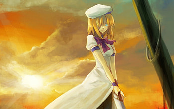 Higurashi, Amazing, Orange Hair, Mean, Cute, Scary, Beautiful, Sad, Rena, Hat, Crazy, Lovely, Anime, Awesome, Pretty, Mad, Dark, Creepy, Short Hair, Manga, Medium Hair, Gorgeous, Blue Eyes, Emotional, Clouds, Brown Hair, Sky, Anime Girl, Upset, Ryuuguu, Sweet, Serious, Angry, When They Cry HD wallpaper