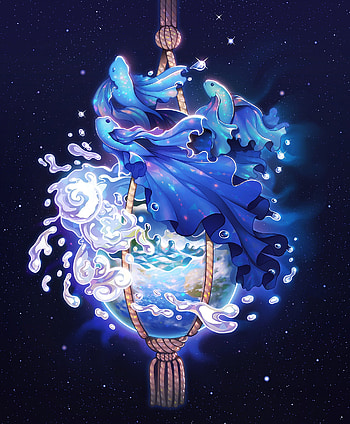 Art, Stars, Fishes, Spray, Lantern, Lamp HD phone wallpaper
