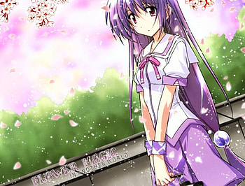Flower Magic, girl, orb, anime, petals HD wallpaper