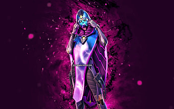Sideways Warrior Torin, , purple neon lights, Fortnite Battle Royale, Fortnite characters, Sideways Warrior Torin Skin, Fortnite, Sideways Warrior Torin Fortnite HD wallpaper