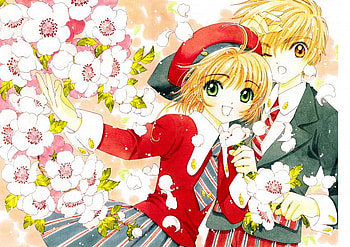 look, couple, , anime, sakura HD wallpaper
