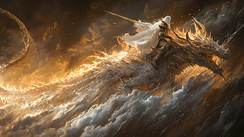 Legendary dragon rider, AI Art, fantasy, asian, dragon HD wallpaper