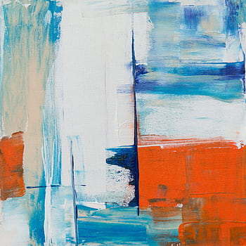 Dynamic abstract painting featuring bold colors and textures on canvas. HD phone wallpaper