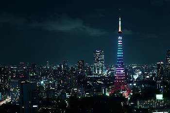 Tokyo skyline, Urban metropolis, Leica graphy, Nighttime cityscape HD wallpaper