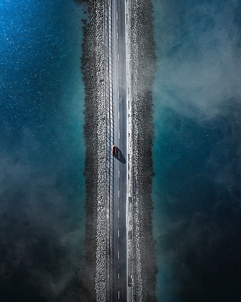 Nature, View From Above, Road, Markup, Merci Island, Mercy Island, Colchester HD phone wallpaper