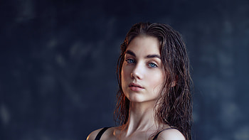 Blue Eyes Girl Portrait , blue-eyes, girls, model, portrait HD wallpaper