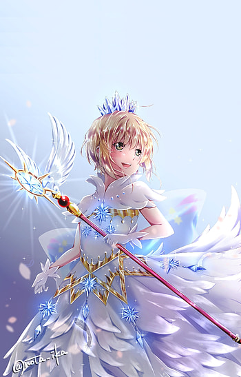 Angel, Sakura Kinomoto, cute, anime girl HD phone wallpaper