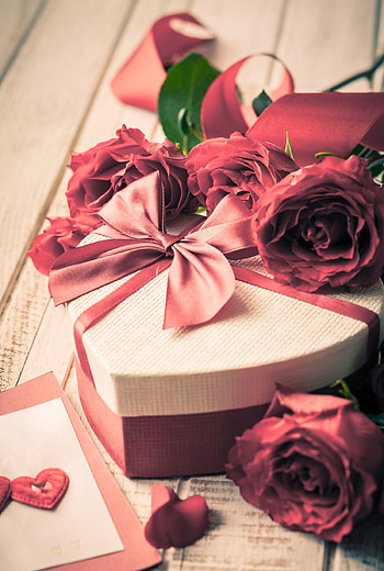 Roses, Gifts HD phone wallpaper