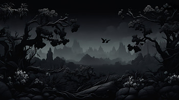 Black Landscape, Dark Nature, aesthetic, black aesthetic, dark aesthetic, nature, landscape HD wallpaper