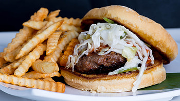Hamburger and fries , Perfect food pairing, Delicious combo, resolution HD wallpaper
