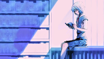 Anime Blue Hair School Uniforms Ayanami Rei Neon Genesis Evangelion ... HD wallpaper