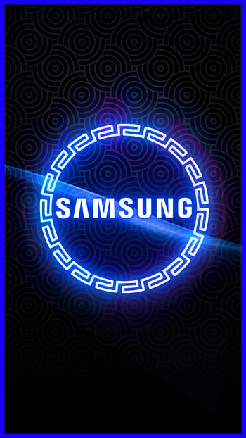 Samsung, blue, neon HD phone wallpaper