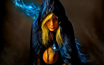 Arcane Sorcery, tattoo, women, magic, fantasy HD wallpaper
