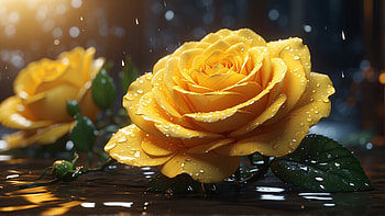 Yellow Rose, rose, yellow, flower, water drop, nature HD wallpaper