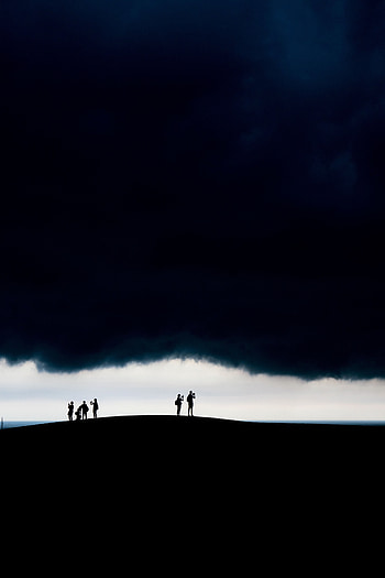 Sky, Clouds, Dark, Silhouettes HD phone wallpaper
