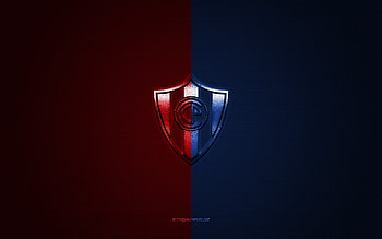 Cerro Porteno, Paraguayan football club, blue red logo, blue red carbon fiber background, Paraguayan Primera Division, football, Asuncion, Paraguay, Cerro Porteno logo HD wallpaper