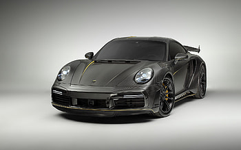 Porsche 992 Stinger GTR Limited, Carbon Edition, TopCar, Porsche 911 Turbo S, Black Carbon Porsche 911, German Sports Cars, Tuning, Porsche HD wallpaper
