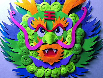 Miscellanea, Miscellaneous, Multicolored, Motley, Mask, Dragon HD wallpaper