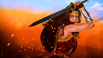 Wonder Woman Warrior Artwork, wonder-woman, superheroes, artist, artwork, behance, digital-art HD wallpaper