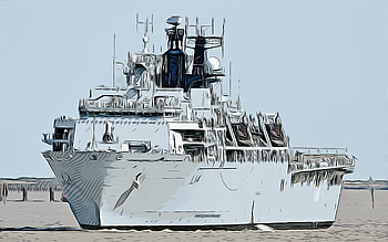 HMS Albion, L14, , vector art, HMS Albion drawing, creative art, HMS Albion art, vector drawing, abstract ships, HMS Albion L14, Royal Navy HD wallpaper