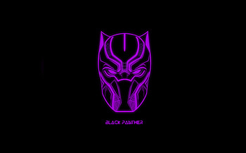 Black Panther, glowing mask, muzzle, art HD wallpaper