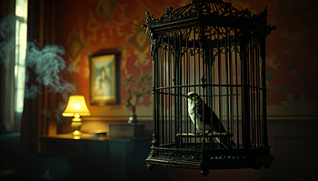 Serene Birdcage: A Stunning Ultra, birdcage, bird, cage, interior, vintage HD wallpaper