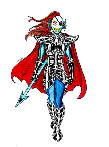 ... Undyne BOSS - Undertale Fan Art by Master-Of-Games HD phone wallpaper
