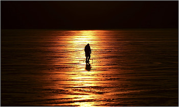 Landscape, People, Sunset HD wallpaper