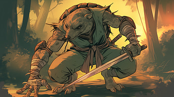 of Splinter from Teenage Mutant Ninja Turtles with Dagger, Teenage Mutant Ninja Turtles, Splinter (TMNT), dagger HD wallpaper