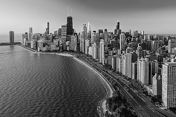 Chicago skyline view, Black and white, Travel adventures, Lofty ventures HD wallpaper