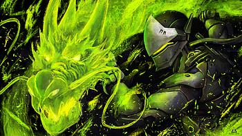 Genji Artwork, genji-overwatch, overwatch, games, xbox-games, ps-games, pc-games, 2016-games, artwork, artist, digital-art, deviantart HD wallpaper