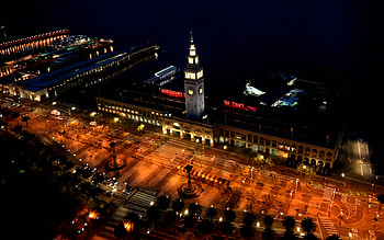 San Francisco Ferry Building, night, ferry building, san francisco, graphy HD wallpaper