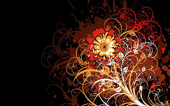Abstract, Flower, Pattern, Ornament, Screensaver, Headband HD wallpaper