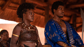 Viola Davis, Hero Fiennes Tiffin, John Boyega, Lashana Lynch, Jayme Lawson, Thuso Mbedu, Sheila Atim The Woman King HD wallpaper