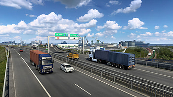 Euro Truck Simulator 2 Road : Scenic Highway Drive, video game, Euro Truck Simulator 2, road HD wallpaper