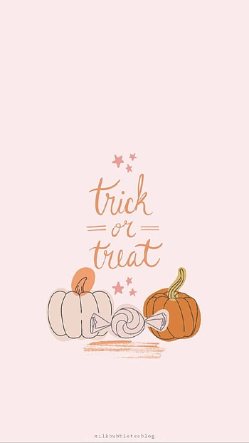 Trick or Treat, orange, halloween HD phone wallpaper