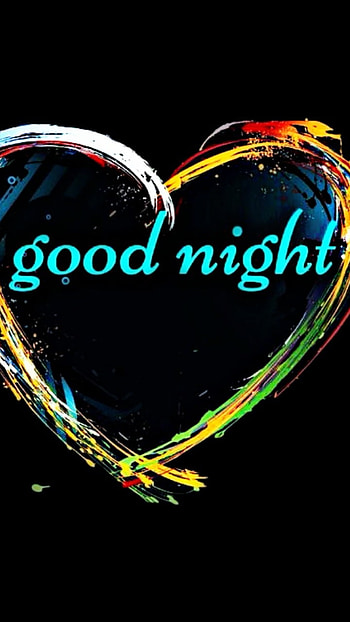 Good Night, Colorful Heart HD phone wallpaper