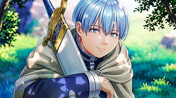 Frieren Beyond Journeys End - Himmel The Hero With Sword and Soft Green Background, Frieren: Beyond Journey's End, Himmel (Frieren: Beyond Journey's End), Anime, Hero, Warrior HD wallpaper