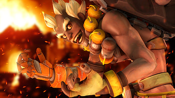 Junkrat, CFowler7 artwork, Overwatch meme, Fan creation HD wallpaper