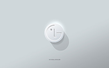 LG logo, white background, LG 3d logo, 3d art, LG, 3d LG emblem HD wallpaper