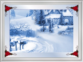 A Country Christmas, winter, snowy, laneway, house, cold, ice, chill HD wallpaper