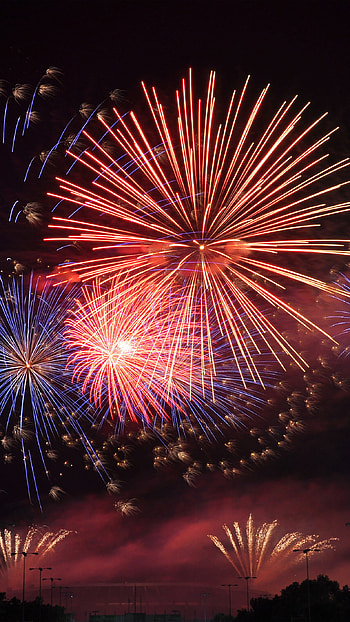 NB04 firework night art, City , Vibrant celebration, Explosive beauty HD phone wallpaper