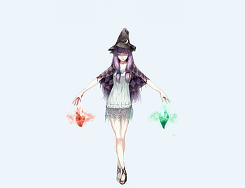 Witch, Patchouli Knowledge, touhou, anime girl HD wallpaper